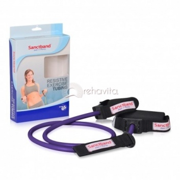 Sanctband Exercise espanders 1,4 m ar rokturiem + durvju enkurs