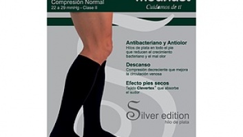 NORMAL COMPRESSION Travel socks (class II) with Silver iones