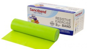 Гимнастическая резина - лайм - среднего сопротивления Sanctband ™